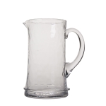 Carine Pitcher 9 1/2\ 5.5\ Width x 9.5\ Height
2.25 Quarts

Care & Use:  Dishwasher safe. Warm gentle cycle. Hand washing is recommended for large or highly decorated pieces.
Not suitable for hot contents, freezer or microwave use.